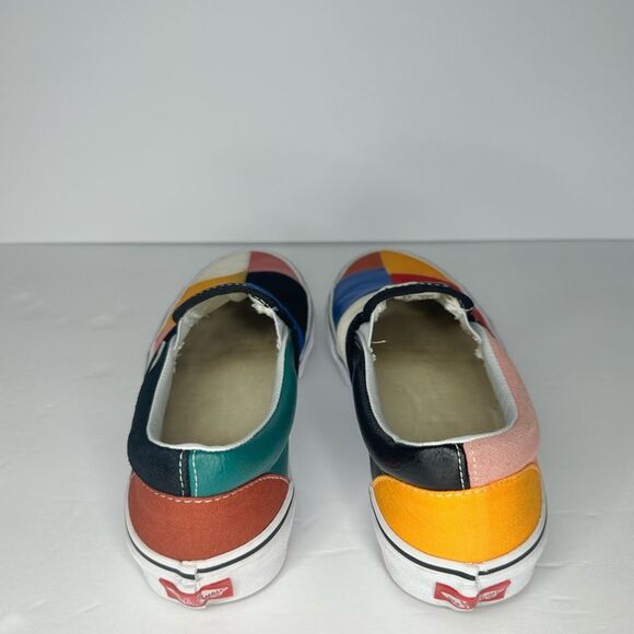VANS Classic Patchwork Leather & Canvas Slip-On Textile Sneakers | Size 8 - Picture 3 of 10